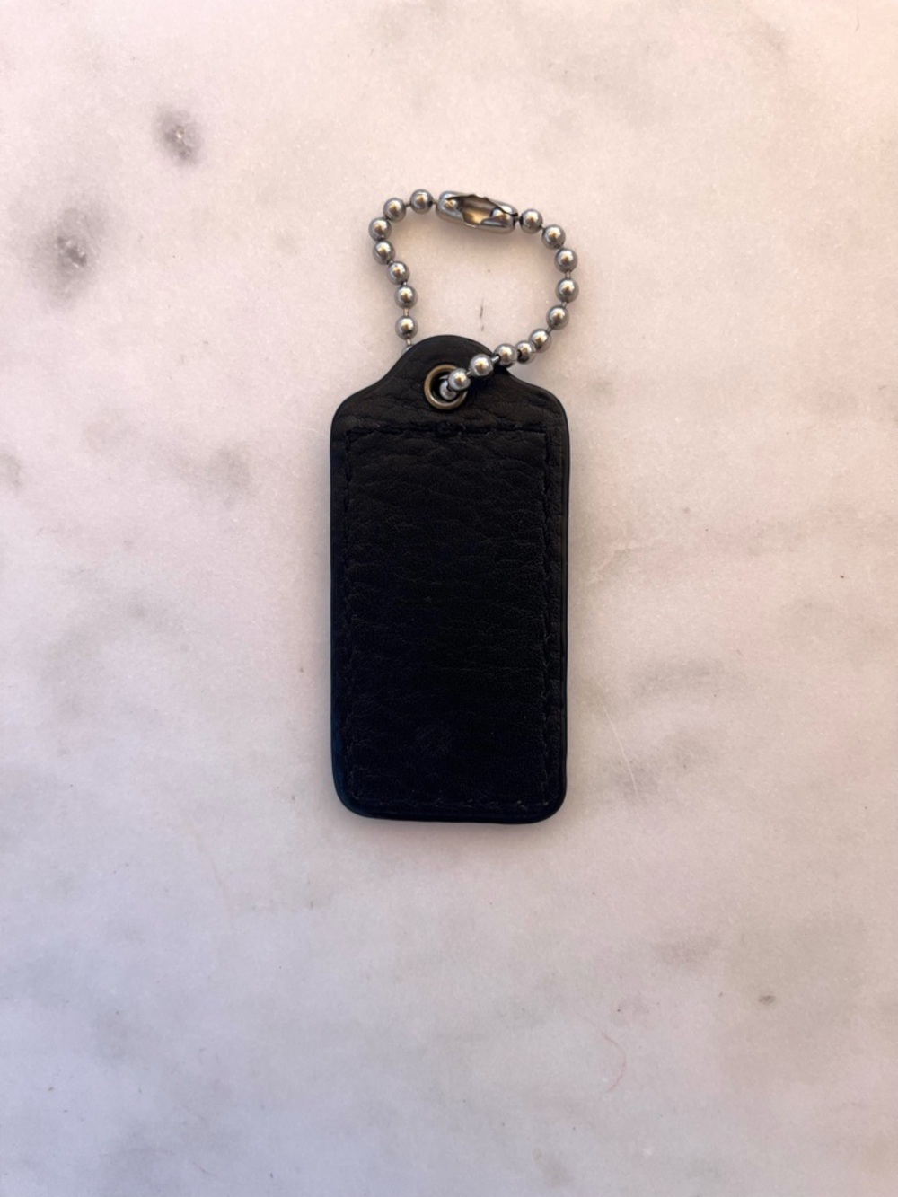 COACH Vintage Leather Hang Tag, Black - Picture 2 of 3
